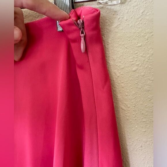 House of Lancry women’s skirt Size XS Barbie pink high low hem midi satiny flowy - Picture 4 of 8